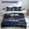 3pcs Custom Name Jul rapper Set,Includes 1 Duvet Cover and 2 Pillowcases,All-season Bedroom Decor