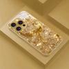 Estojo de Vidro Temperado Dourado com Exclusivo Padrão de Fênix para Samsung Galaxy S25 Ultra S24 S23 Plus S25 FE Capa Traseira de Luxo