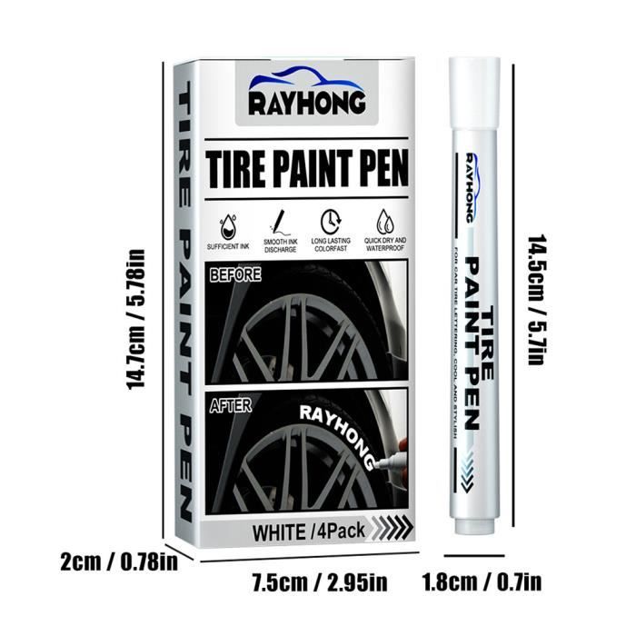 Omabeta Reifen-Lackstift Marker Stift Weißer Markerstift für Reifenlack, wasserdichter Markerstift für Motorrad Werkzeug