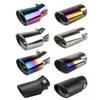 1 Piece 2.5" Stainless Steel Chrome Trim Car Auto Exhaust Muffler Tip Pipe Rear Tail Throat for Specific Models
