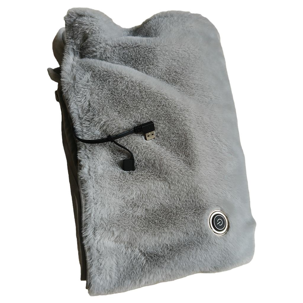 USB Electric Portable Heated Blanket Wrap Shawl with 3 Heating Level Heated Throw Blanket Shawl for Camping Travel Office