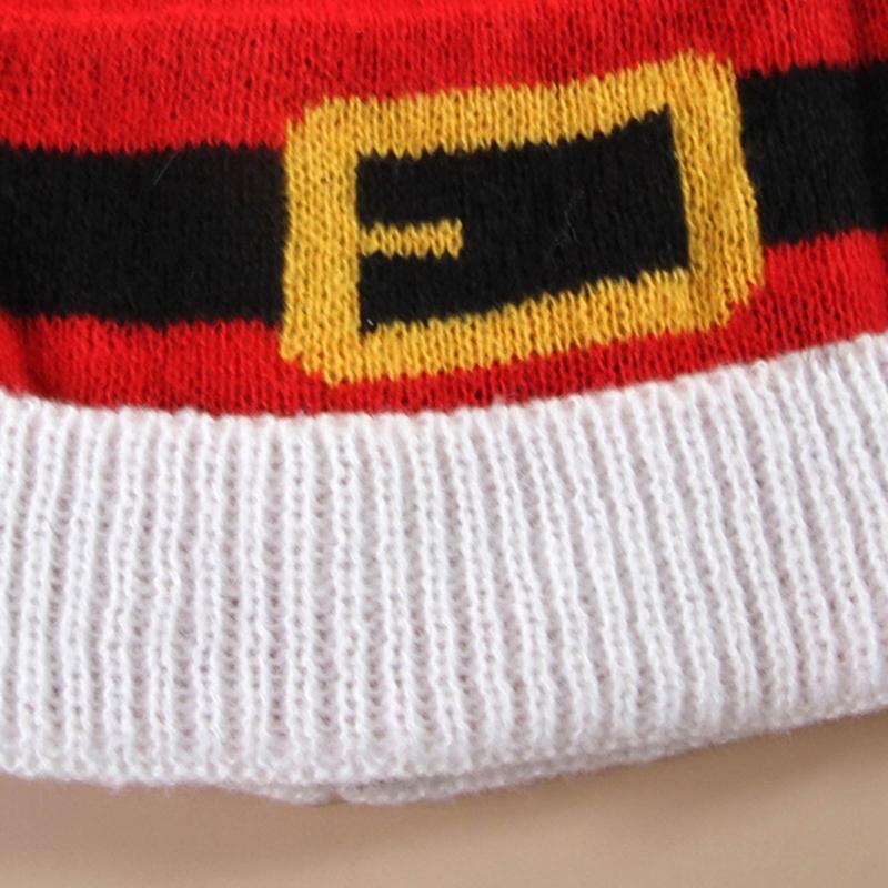 Holiday Dog Hat Warm Knitted Weave Christmas Hat For Small to Large Animals Party Indoor Use