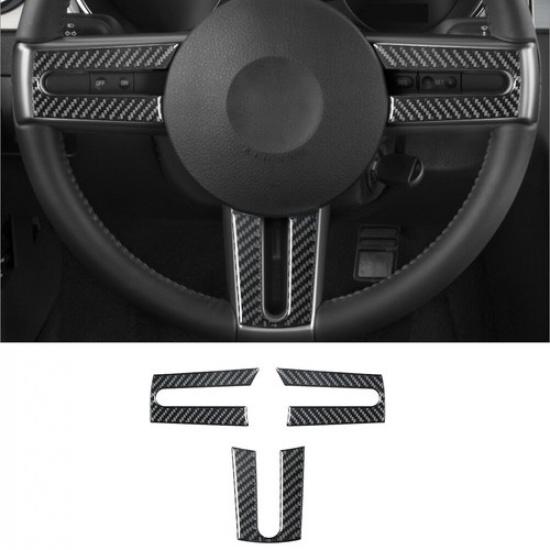 3 шт. Накладка на руль из углеродного волокна для интерьера Ford Mustang 2005-2009