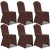 Day and Night - Day and Night Elastic Chair Cover 6 Units Brown