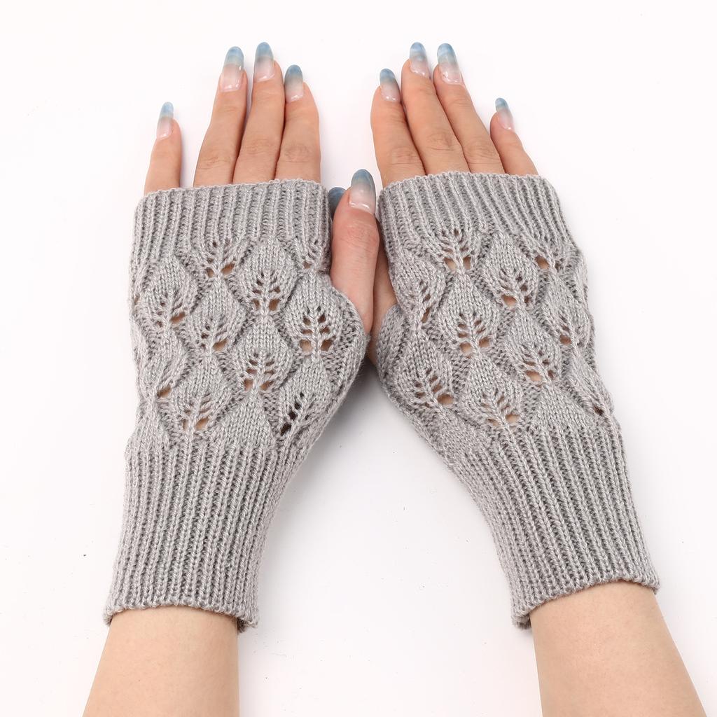 Kurze Blatt Handschuhe Neuer Stil für Männer und Frauen Herbst und Winter Gestrickte Fingerlose Wolle Warme Handgelenkwärmer
