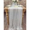 1pc Cake Photography Backdrop, Soft Tulle Curtain Fabric, Faux Pearl Organza Dessert Table Cloth, Fairy Style White Lace Background Prop
