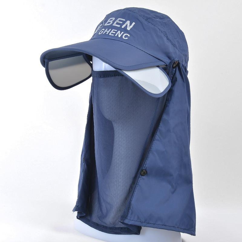 

Mens Sun Protection Baseball Cap With Waterproof Material For Camping And Sports Темно-синій