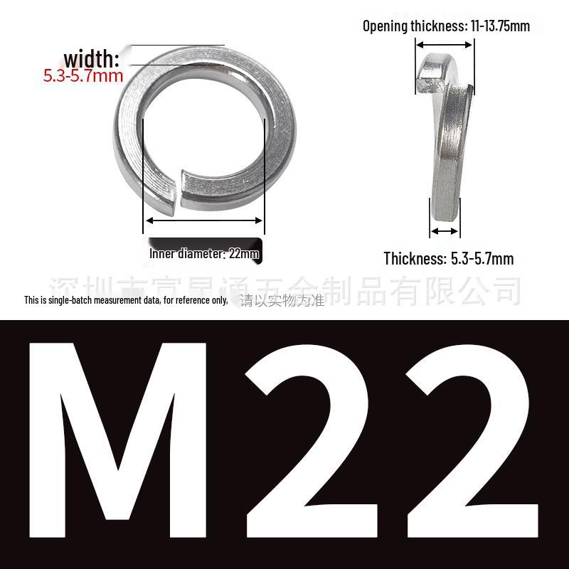 316 Stainless Steel Spring Washers, M1.6-M30, GB93, Bulk Pack