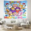 LankyBox Print Tapestry, Backdrop, Easy Setup, Ideal for Bedroom, Office & Living Room, with Aesthetic Wall Hanging Decor.