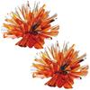 Artec Cheerleading Pom-Poms for Sports Day, Recitals, Cheerleaders, Cheer Dance, and Cheering Events - Easy-to-Use Cheer Pom-Poms, Orange Silver,