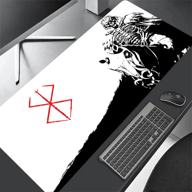 Anime Guts Mouse Pad Large Gaming Desk Mat NonSlip Laptop Keyboard Tray Office Pc Berserk Color Carpet Black