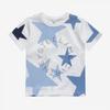 Stella Mccartney Ts8c11 Z0913 101mc Star Print Round Logo Kids Short Sleeve Tee
