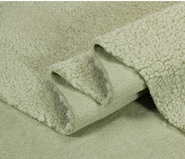 Suede Velvet Composite Lamb Wool Fabric Winter Thickening Warm for Diy Sewing Clothing  Wholesale Cloth