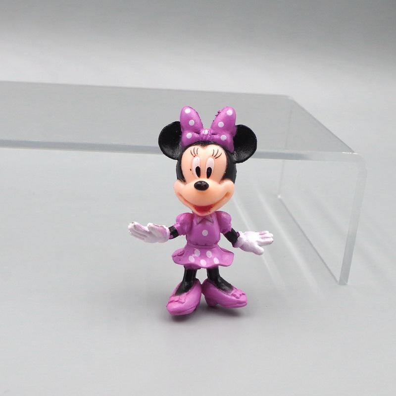 6Pcs Anime Figures Mickey Mouse Minnie Mouse Birthday Party Cake Action Figure Figure Decoration PVC Kids Toys Present