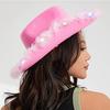 Light Up Cowgirl Hat Feather Edge Shiny LED Cowboy Hat Five Pointed Star Hats Performance Costume Cap Birthday Party Costumes