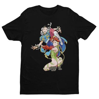 Chun Li Cammy Kung Fu Kämpfen Premium T-Shirt Charaktere Kunst s