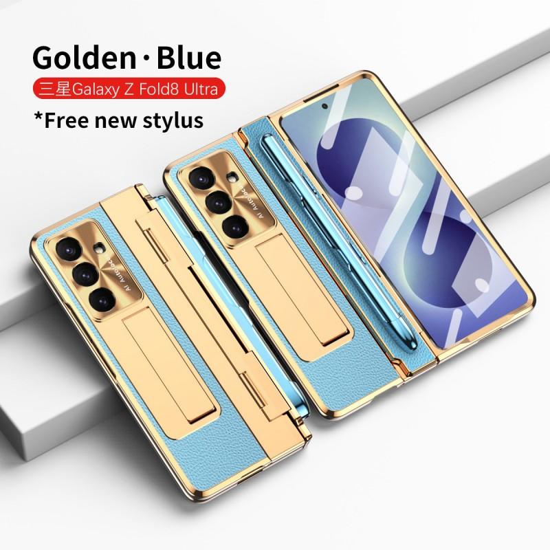Fold 8 7 6 5 4 3 Handyhülle Leder Schutzhülle Mit Stifthalter Stoßfest Galaxy Z