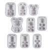Poppy Drop Resin Mirror Little Bear, Rabbit, Mouse Silicone Mold for DIY Keychain Pendant