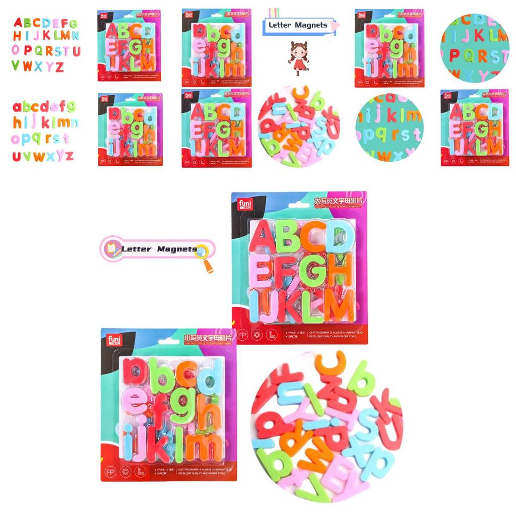 Bunte magnetische Kunststoffbuchstaben für Kleinkinder Klein- und Großbuchstaben Magnete für den Kühlschrank 3-4 cm)