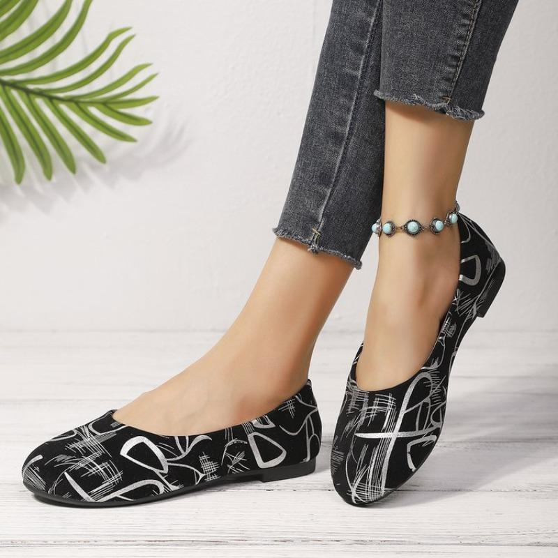 Women Flat Shoes Spring and Autumn Shallow Round Toe Loafers Comfortable Lightweight
