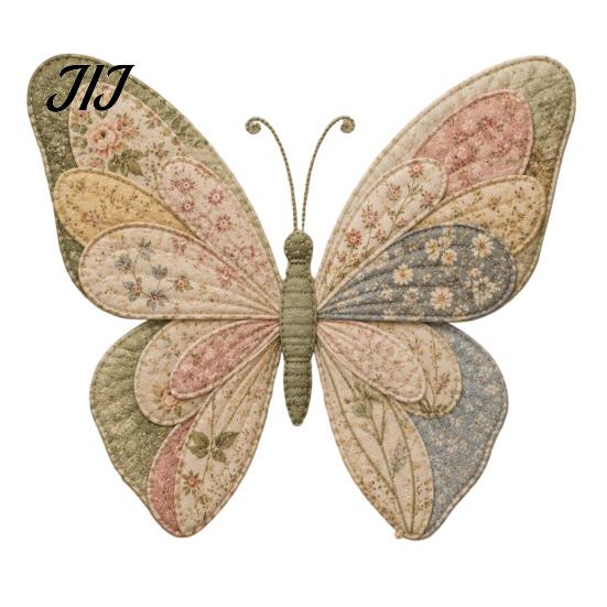 Unique Handmade Home Decorations Garden Animal Patchwork DIY Kit, Floral Fabric Sewing Cute Kit Butterfly Bird Crafting for Adults, Farmhouse