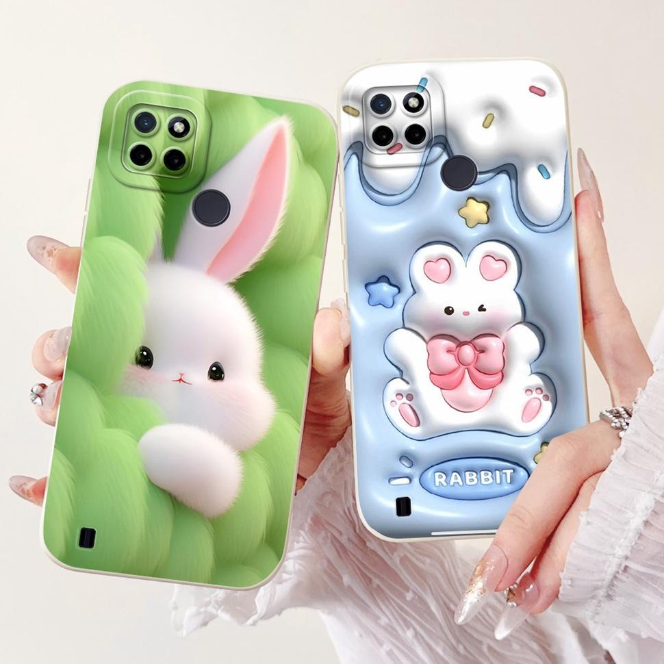 For Realme C21Y Case Luxury Painted Cover  RMX3261 RMX3263 Soft Silicone Phone Case For Realme C 21Y C21Y Coque TPU Back Cover