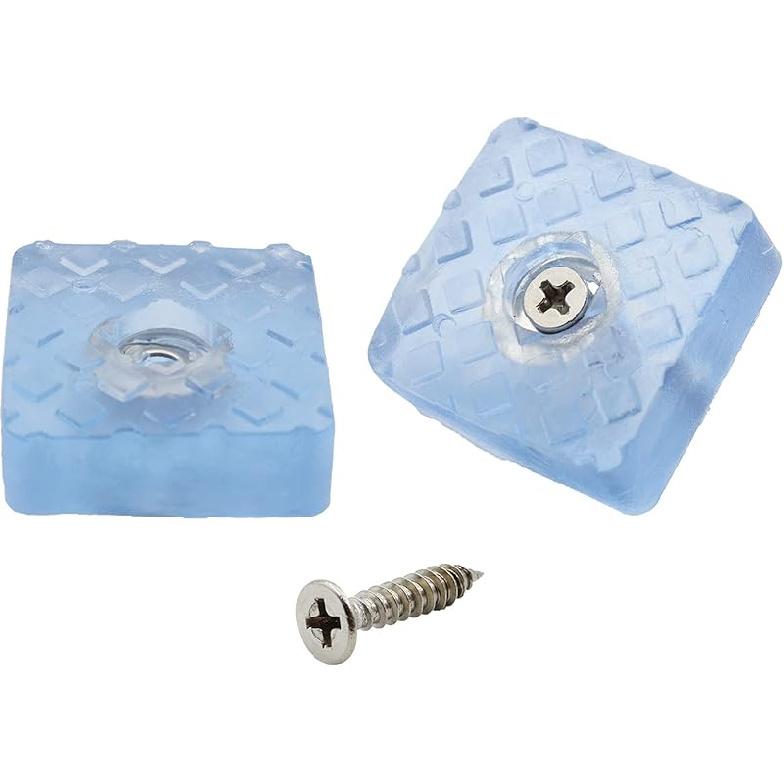 20PCS Screw On Furniture Pad,TTZEZE Furniture Sliders for Wooden,Heavy Duty Square Rubber Table Chair Leg Pads with Screws,Best Floor
