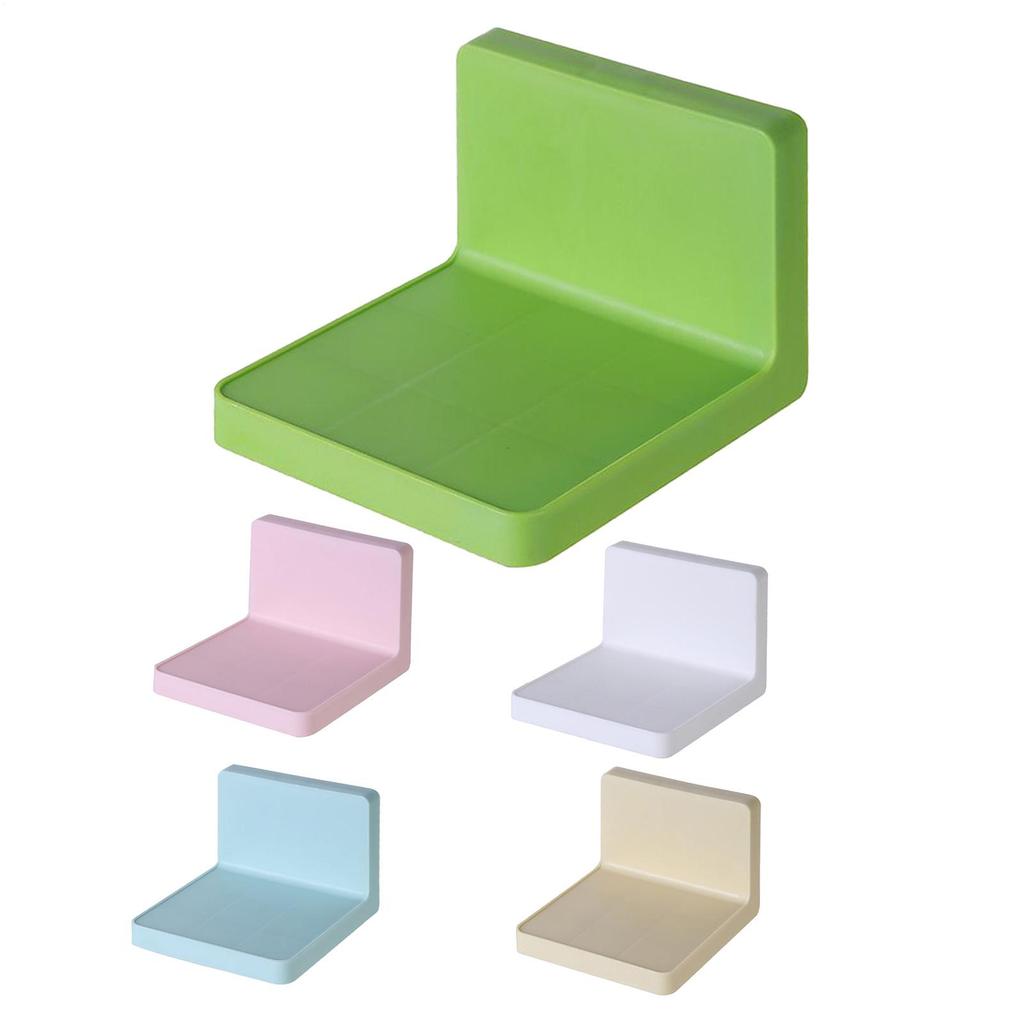 Multifunction Wall Mounted Storage Rack Adhesive DIY Soap Sponge Holder Kitchen Bathroom Self Adhesive No-drill Shelves