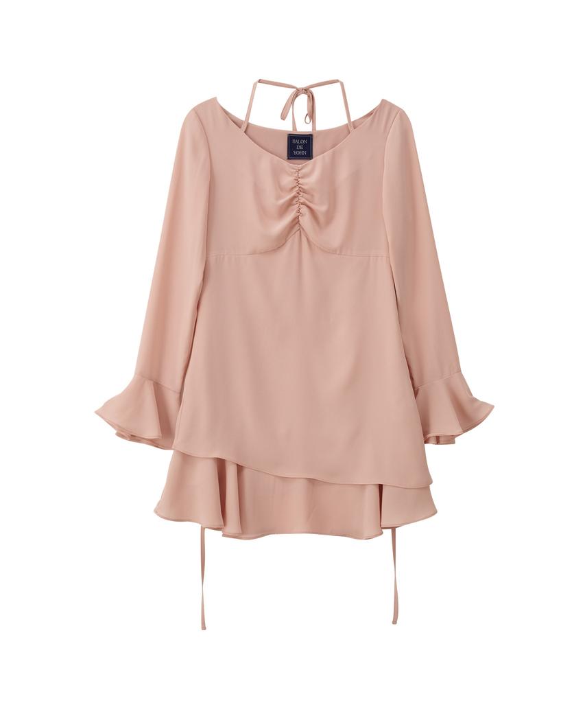 Salon De Yon Ballet Mini Dress_ Peach
