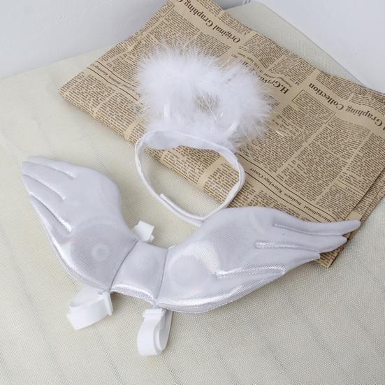 Pet Clothes Adjustable Pet Costume Set with Angel Wings Adorable for Photography Parties And Holidays