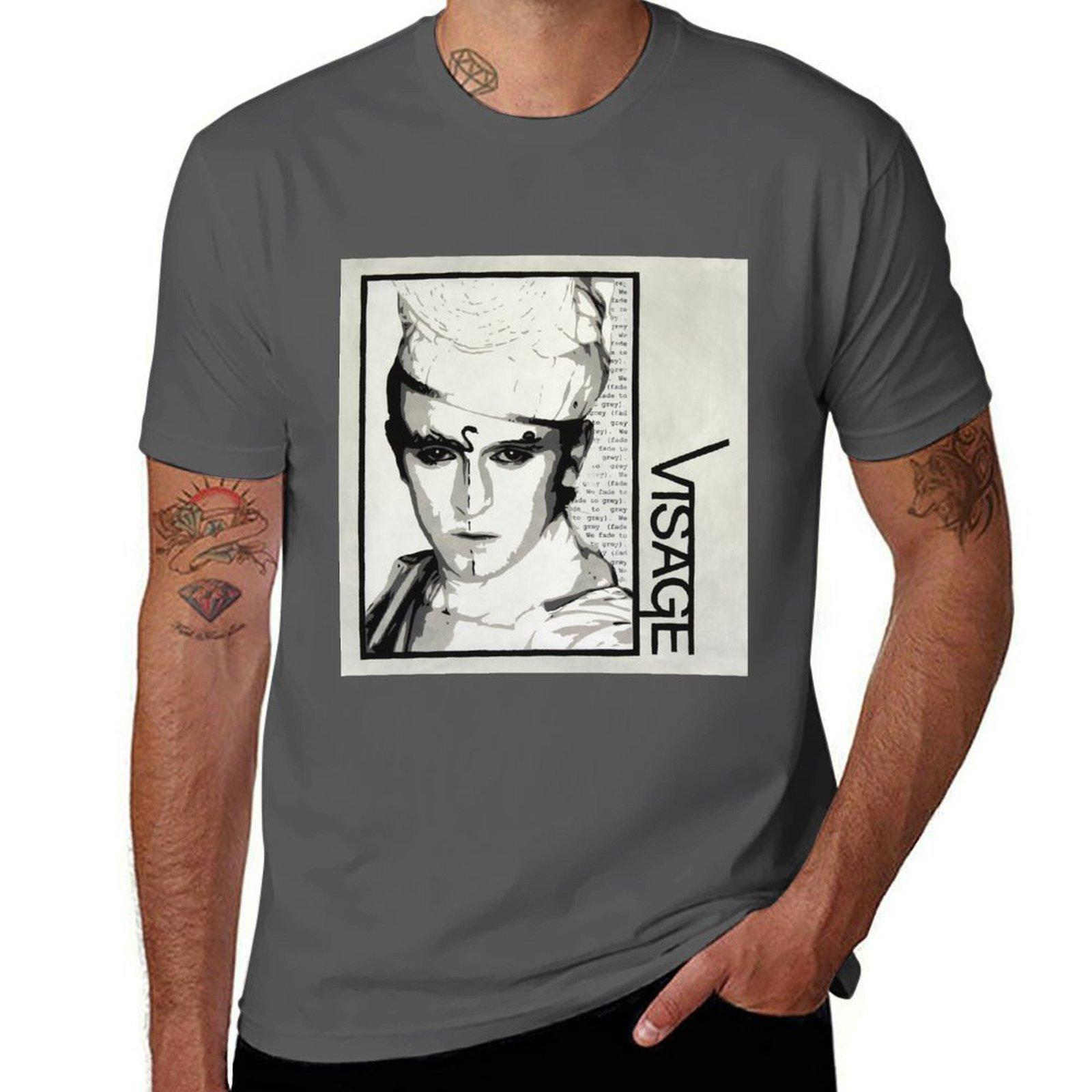 

Visage (Steve Strange) - Fade to Grey T-Shirt man t shirts for men printed t shirts for man T-Shirt 2XL