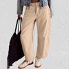 Women's Corduroy Pants Casual Women's Solid Color Corduroy Loose Straight Pants