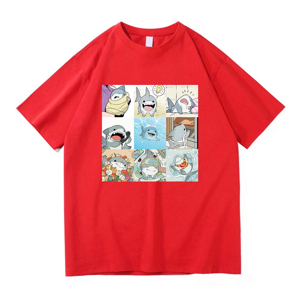 Jeff The Land Shark T Shirt Fashion 2026 Men Clothing Harajuku Unisex High Quality Cotton Tops Funny Graphic T Shirts Day Gift