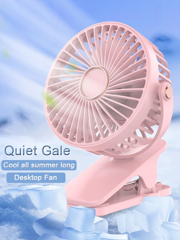 Mini ventilator portabil USB portabil cu clemă Ventilator electric convenabil și ultra-silențios Reîncărcabil pentru studenți Ventilator mic de răcire drăguț