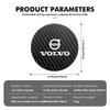 2Pcs Carbon Fiber Car Coaster Mat Water Cup Cushion Anti Slip Pad For Volvo V50 S60 XC60 S40 XC40 XC90 V70 XC70 C30 V40 V60