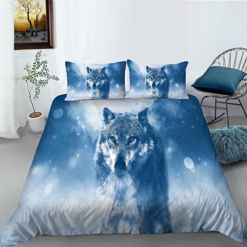 Bedding Two Or Three-Piece Set Wolf Series Digital Printing Polyester