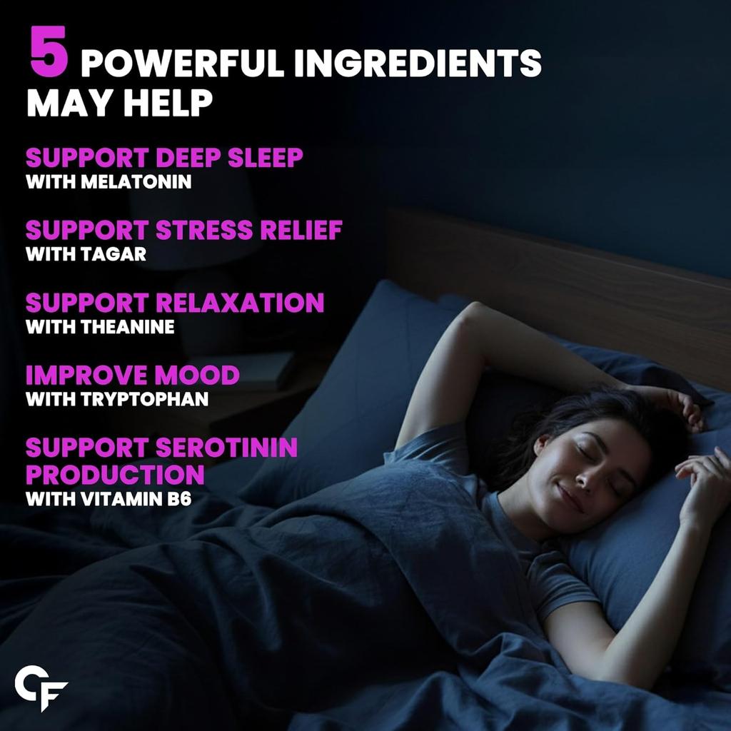 Carbamide Forte Melatonin 10 mg Schlaf-Gummis mit Vitamin B6 – 60 Vegane Gummis für entspannten Schlaf