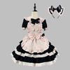 Sweet & Spicy Black Pink Lolita Maid Dress - Noble Princess Style