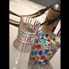 Regenbogen-Schimmer Handbemalte Glas Tasse - Bling Design für den Sommer