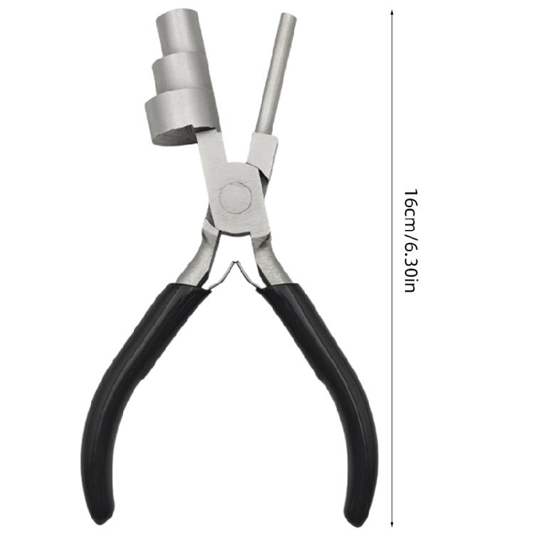 Comfortable Grip 6 inch Flat Nose Round Jaw Jewelry Pliers for Small Components