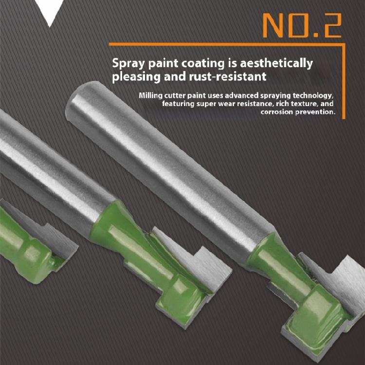 6 PCS Fraises à Bois Revêtement Résistant à la Corrosion Performances Stables Pour Rainurage & Creusement Projets de Fabrication de Meubles