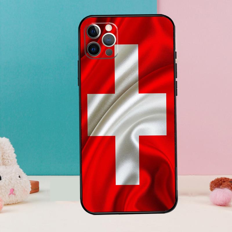 

Швейцария Швейцарский Флаг Чехол для Телефона Для iPhone 17 Air 16 15 13 12 11 14 Pro Max 12 13 mini 15 16 Plus 16e Обложка Coque iPhone 11Pro MAX