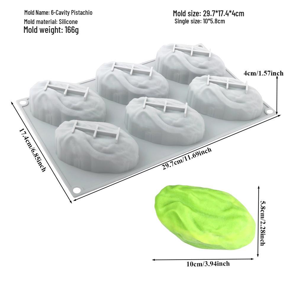 Stampi in Silicone 3D per Mousse di Frutta: Pera, Mela, Ananas, Pesca, Durian, Lampone.