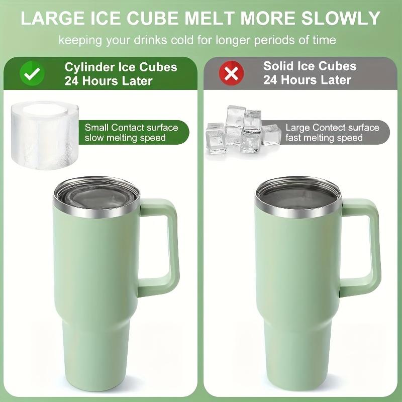 3pcs, Universal Portable Water Cup Special Ice Mold, Ice Tray, Silicone Hollow Cylindrical Ice Box with Lid and Ice Bucket
