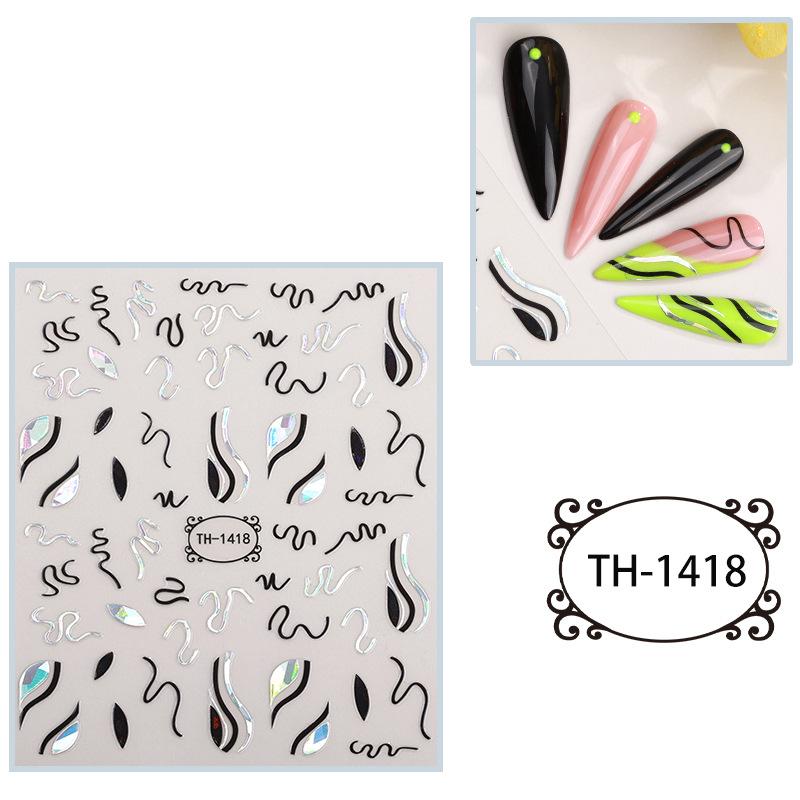 New Year Nail Art Stickers Bronzing Year of the Dragon Chinese Style Mahjong Cartoon Nail Stickers Decoration