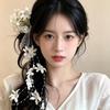Super Fairy Transparent White Smart Butterfly Tassel Clip Female Forest Hairpin Double Ponytail Photo Hair Accessories Headdress Bride