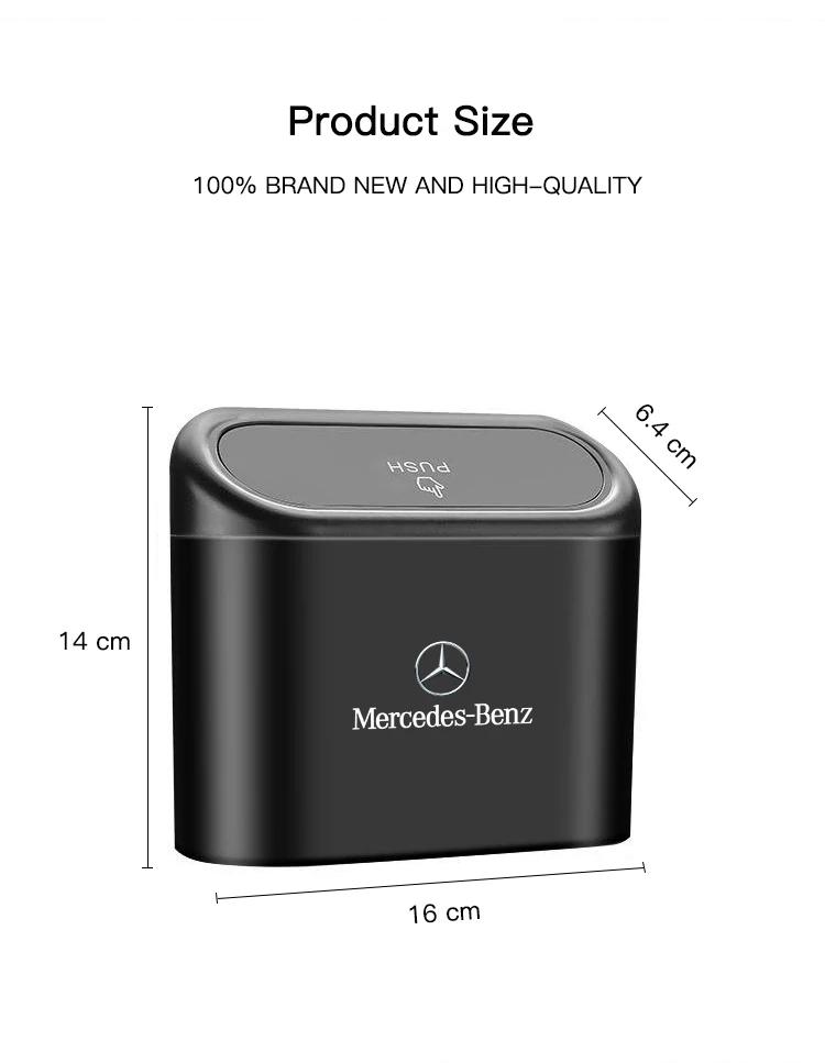 GLC GLB Samochodowy Przenośny Kosz na Śmieci Logo Samochodu Pojemnik do Przechowywania Drobiazgów Dla Mercedes Benz AMG W204 W205 W203 W211 W212 W213 W201 W210 W12