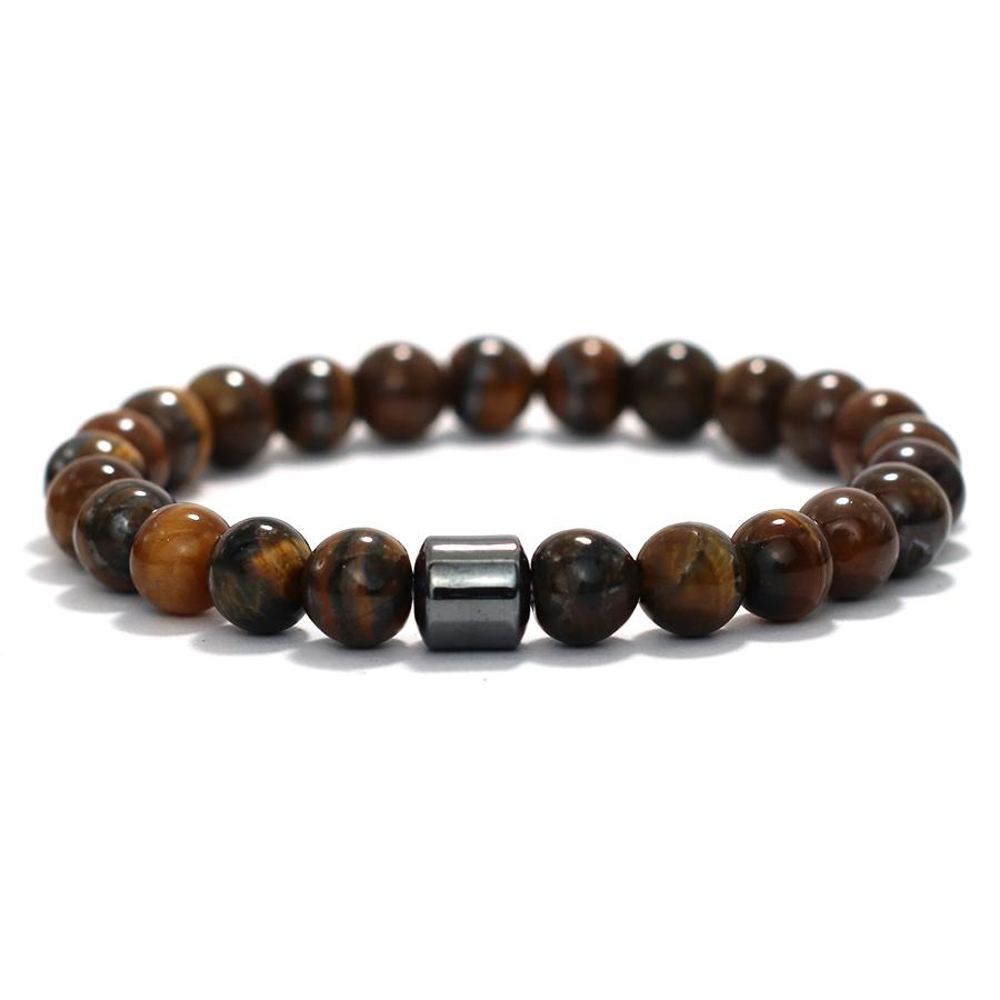 Noter Men Bracelet With Natural Stone Sodalite Tiger Eyes Hematite Healing Braslet Pulseria Hombre Perfect Gift For Boyfriend