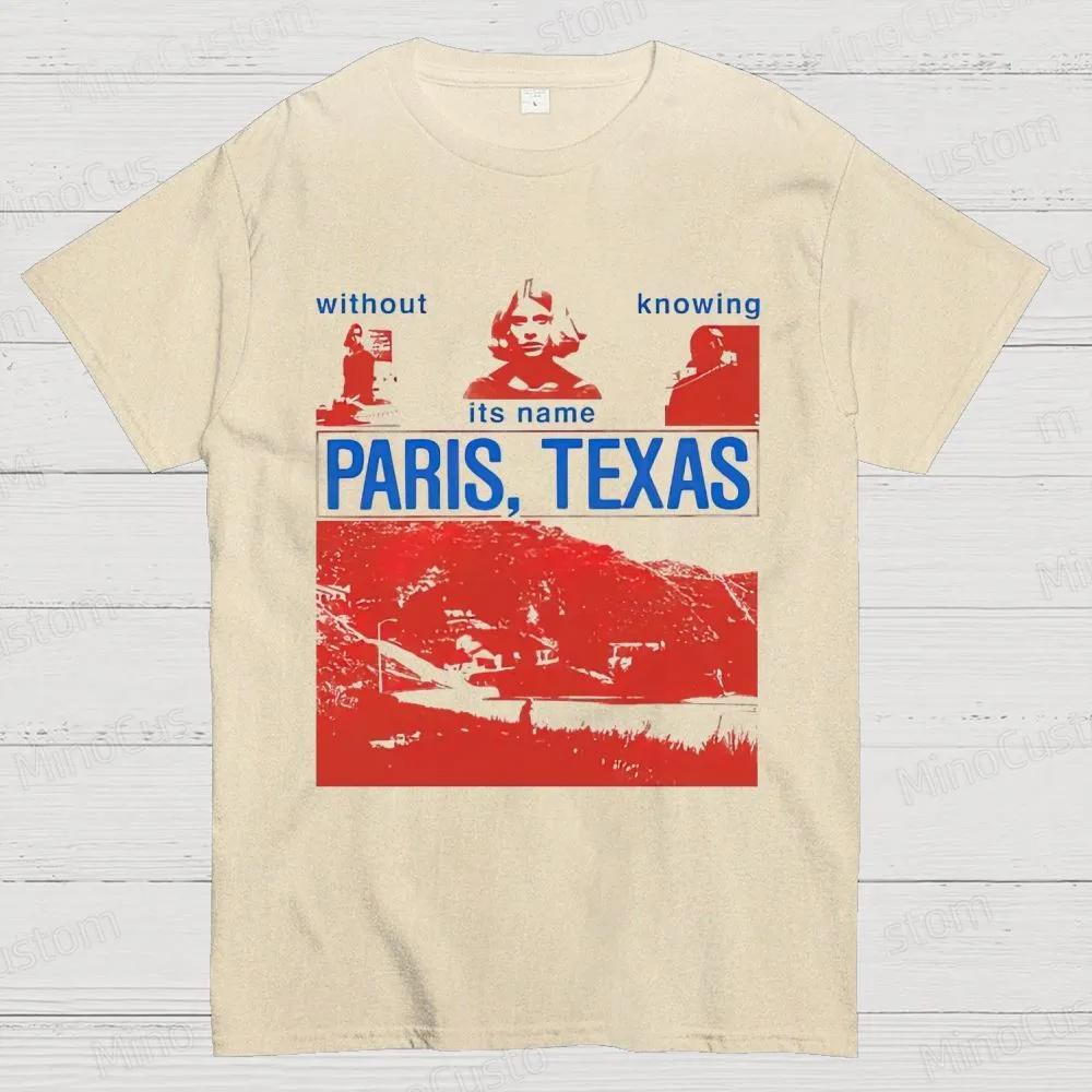Klasyczny horror z lat 90. Paris Texas Graficzny Nadruk Koszulka Vintage Spierana Bawełna Męska Damska Letnia Streetwear Oversize Nowe Koszulki