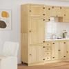 VidaXL Schrank SKI Honigbraun 66 x 58 x 207 cm Massives Kiefernholz